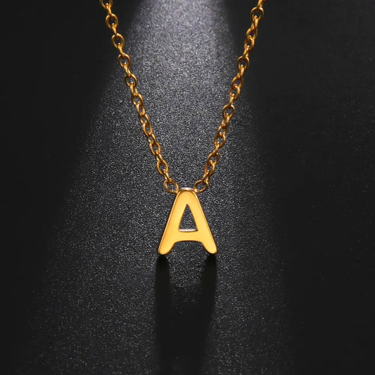 Skyrim Stainless Steel A-Z Initial Letter Necklace