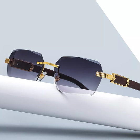 Luxury Rimless Square Sunglasses